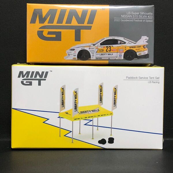 MINIGT 618 LBスーパーシルエット 日産 シルビア S15★AC31 LB Racing パドックサービス テントセット