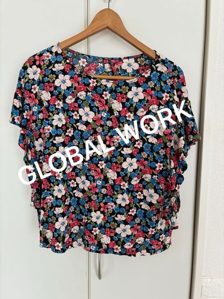 GLOBAL WORK 花柄ブラウス 半袖