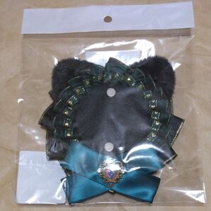 G.triGer 推し活グッズ 猫耳付きロゼット グリーン