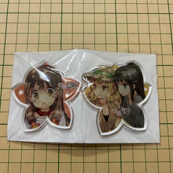 ひなビタ♪ アクリルマグネット2個セット まり花と凛・一舞 A