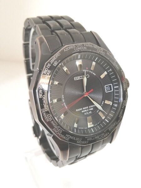 【電波ソーラー、希少】SEIKO セイコー ブライツ ワールドタイム チタン 7B25-0AF0