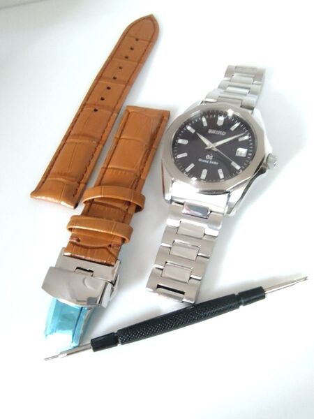 【年差10秒、ベルト未使用2本】Grand SEIKO グランドセイコー Bk 8J56-8000