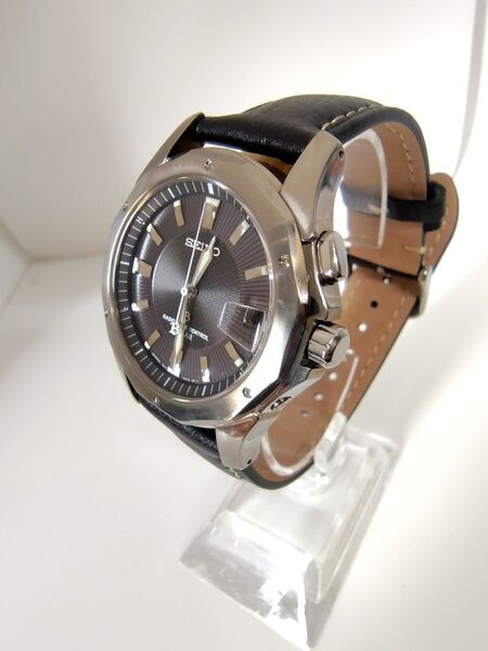 【電波ソーラー、ベルト新品、美品、希少】SEIKO セイコー ブライツ チタン 7B22-0AC0
