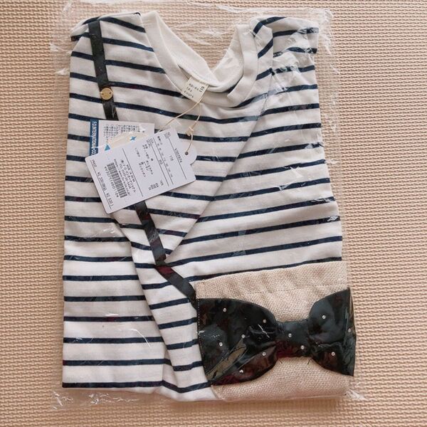 アプレレクール 「接触冷感」リボンポシェット付きTシャツ 120