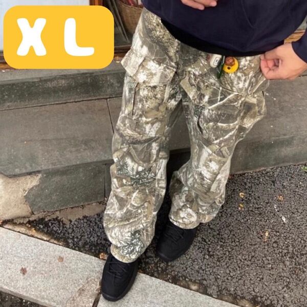 ワイド ヴィンテージ XL 迷彩 カーゴパンツ メンズ ストリート リアルツリー