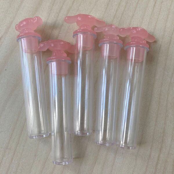 当時物 シナモロール シナモンちゃんビーズ入れ 小瓶(プラスチック)