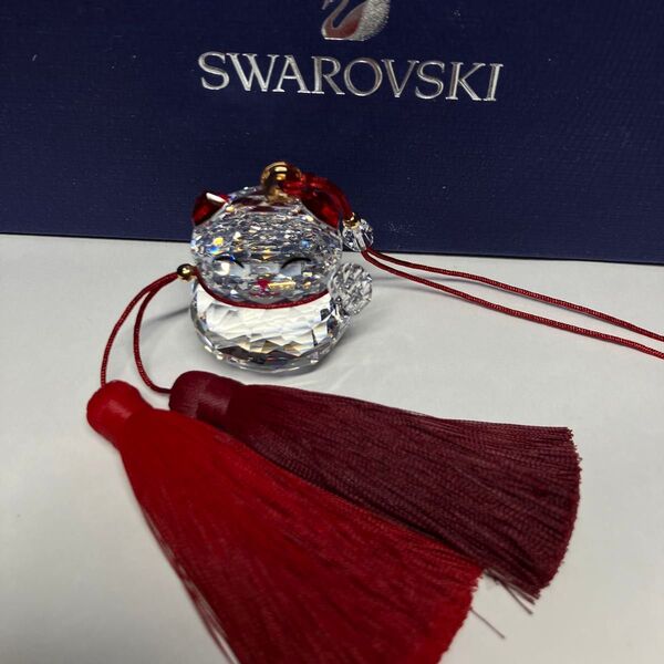 スワロフスキー オーナメント 招き猫 置物 スワロフスキー クリスタル 招き猫 オブジェ SWAROVSKI