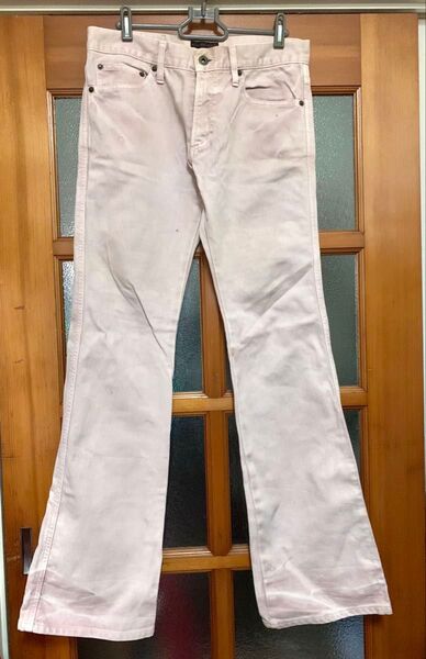 ★ モルガン MORGAN 薄ピンクのブーツカット デニムパンツ ★