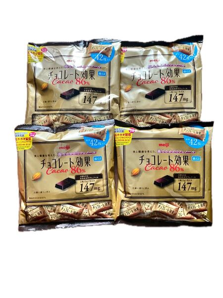 明治チョコレート効果 86% 42枚入り 4袋 まとめ売り
