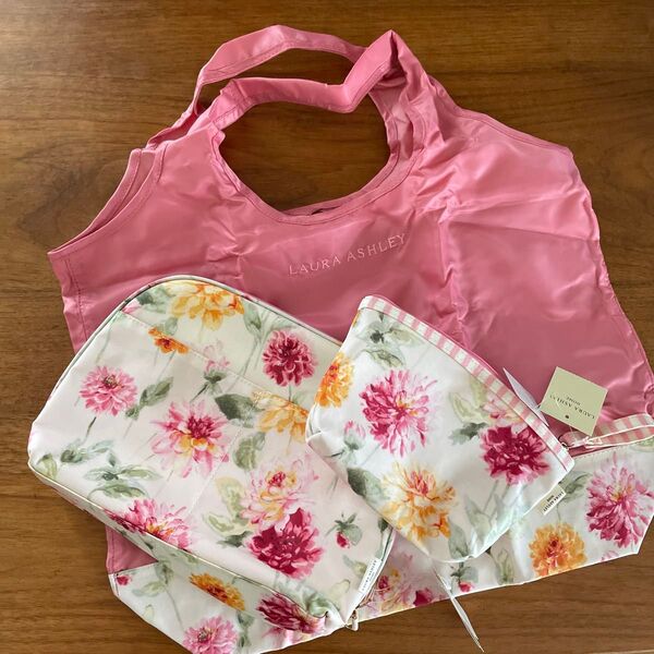 ローラアシュレイ エコバッグ バッグインバッグ セット