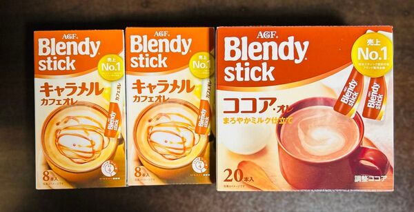 ブレンディスティック ココア・オレ キャラメルカフェオレ 2種36本 箱無し スティックコーヒー カフェオレ キャラメル