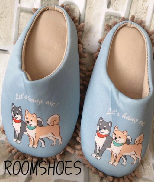 わんちゃん いぬ 柴犬 しばいぬ スリッパ お掃除スリッパ ルームシューズ 23-25cm レディース