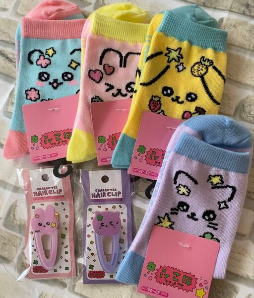 チェゴシム 韓国キャラクター ソックス 靴下 ヘアクリップ 前髪クリップ かわいい レディース グッズ