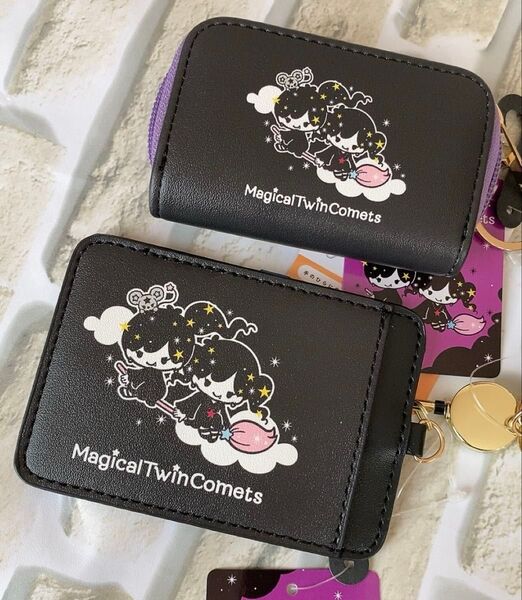 ヨコ サンリオ マジカルツインコメッツ リリ ルル ミミ リール付きパスケース パスケース 定期入れ 通勤 キーケース