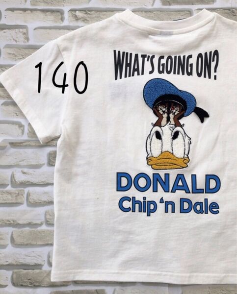 ディズニー ドナルド チップとデール サガラ 刺繍 半袖 tシャツ 140