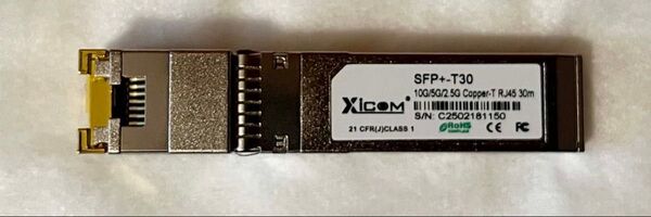 【新品・未使用品】SFP+ to RJ45 変換モジュール Xicom SFP+-T30