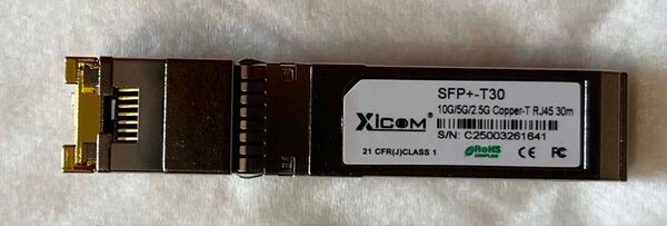 【新品・未使用品】SFP+ to RJ45 変換モジュール Xicom SFP+-T30