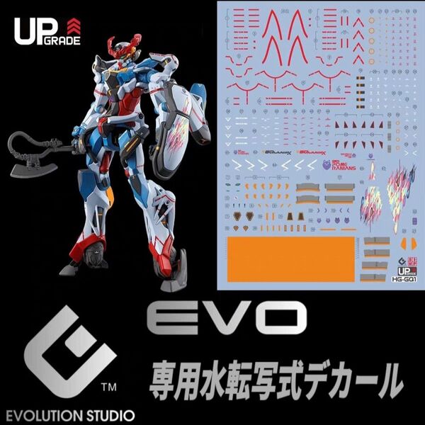 【EVO】HG 1/144 GQuuuuuuX 専用水転写式デカール 蛍光!