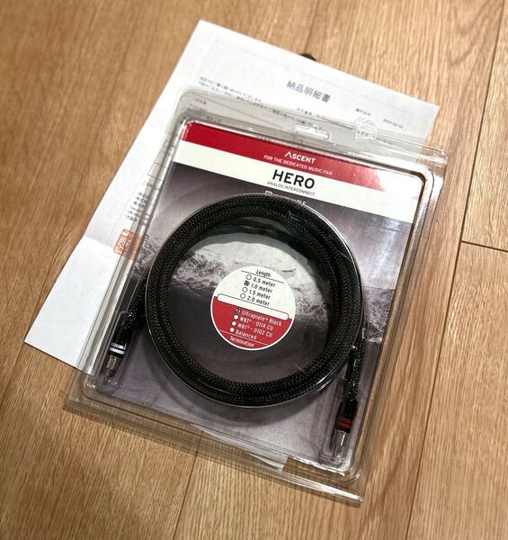 新品同様 Kimber kable RCA HERO/CU キンバーケーブル RCA 1.0m 国内正規品 定価41800円