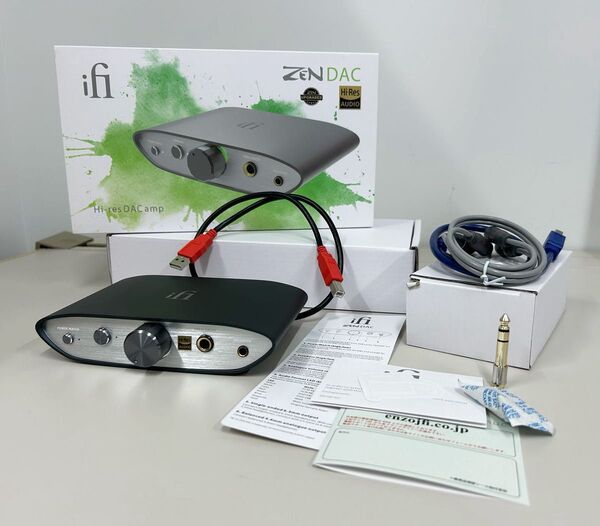 美品 付属品完備 ifi-audio ZEN DAC V2 Unibrain USB2.0ケーブル付属 DAC ヘッドホンアンプ