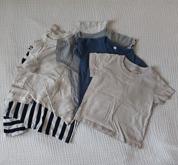 無印良品 6点セット キッズ ベビー まとめ売り サイズ90 半袖シャツ 無地 ボーダー