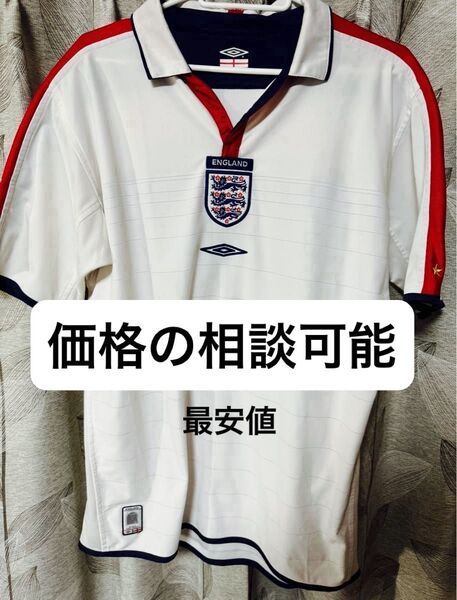 イングランド代表 練習着 ユニフォーム アンブロ M L 半袖