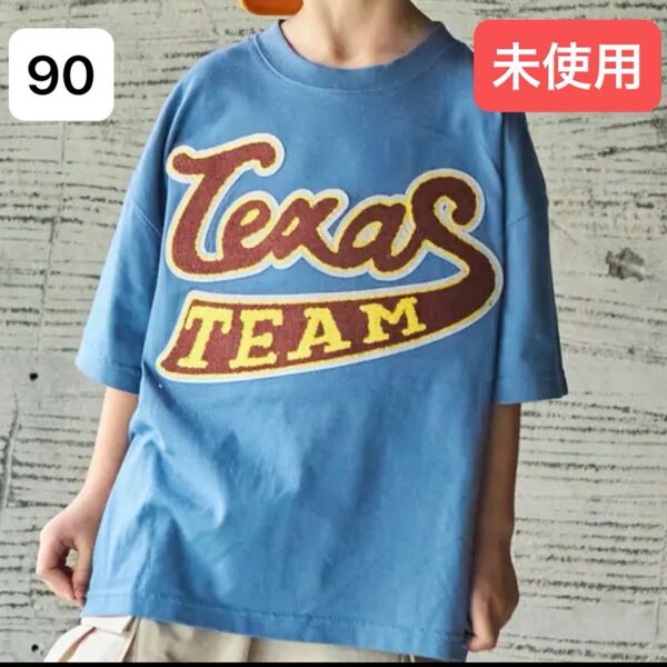 ペアマノンストリート pairmanon street サガラ刺繍Tシャツ 半袖 ブルー 90