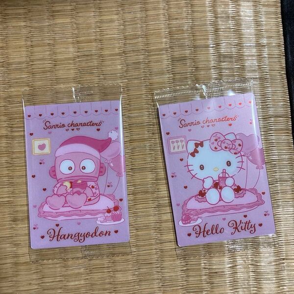 サンリオキャラクターズ ハローキティ ハンギョドン カード 2枚&ミニ巾着