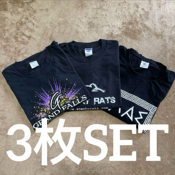 US古着 3枚SET L XL B品 アメカジ ストリート USA GILDAN ギルダン Tシャツ 古着