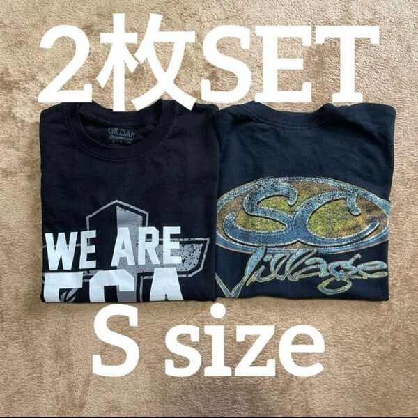US製2枚SET Tシャツ S B品 USA ストリート GILDAN アメカジ セット USA古着卸 アメリカ古着 us古着