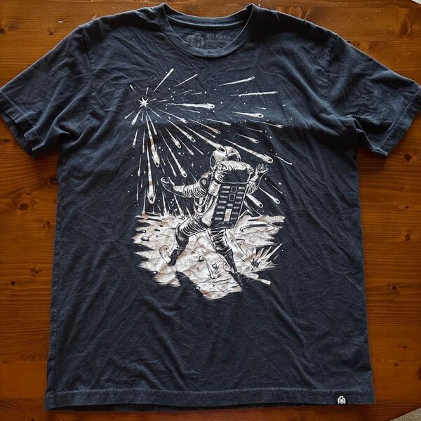 INTO THE AM Spaceman Tシャツ黒 USA古着 サイズL