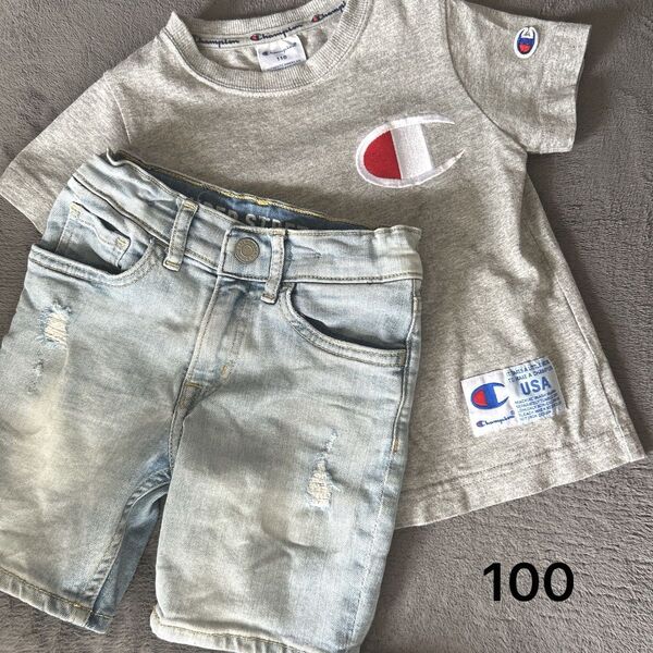 チャンピオン H&M ハーフパンツ 半袖Tシャツ 100 95 Champion
