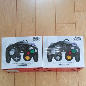 ニンテンドー ゲームキューブ コントローラ スマブラブラック 新品2個