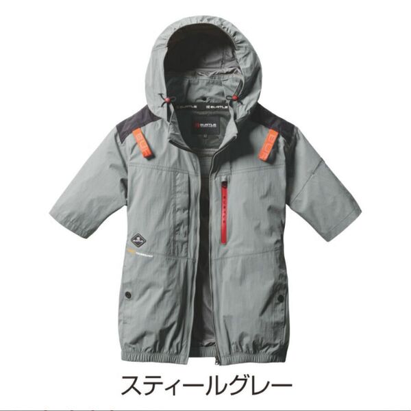 AC2086 バートル ハイバック 半袖 空調服のみ Lサイズ スティールグレー色