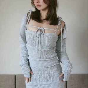 AND MARY アンドマリー Sabrina frill set dress
