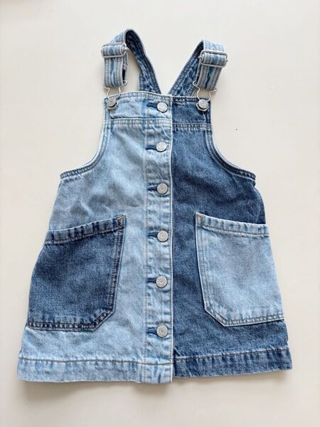 GAP デニムワンピース ジャンパースカート 子供服 デニム 女の子 オーバーオール サロペット ベビー服