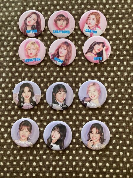 TWICE 缶バッジ 12個 ジヒョ モモ ダヒョン チェヨン ジョンヨン ナヨン