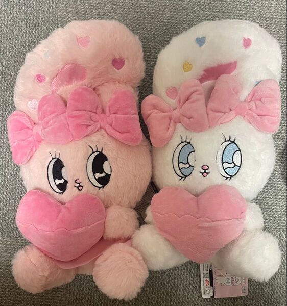 【新品セット】エスターバニー ハートポケットBIGぬいぐるみ ピンク&ホワイト