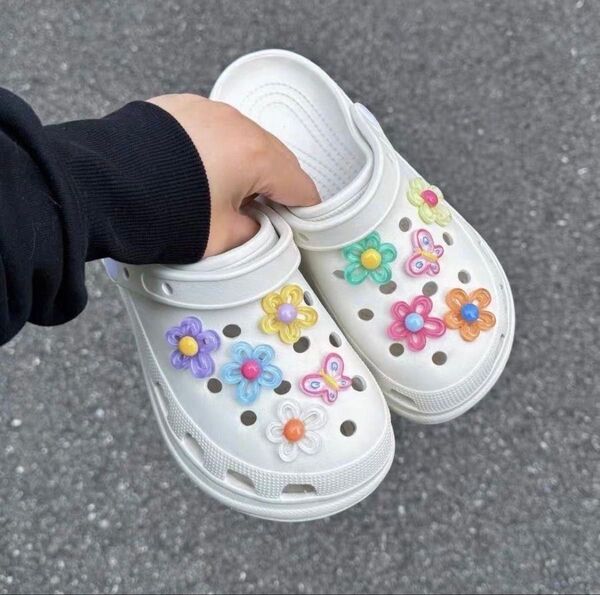 クロックス お花 ジビッツ デコ 韓国 y2k フラワー チャーム かわいい