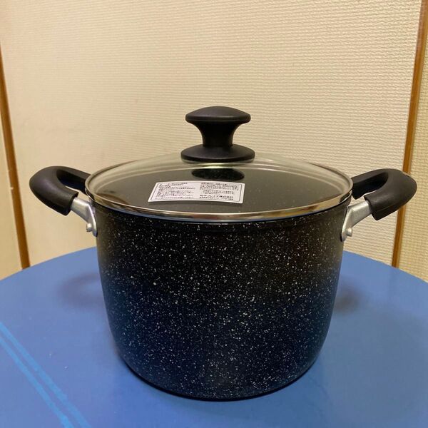 和平フレイズストーンコーティング黒寸胴鍋22cm