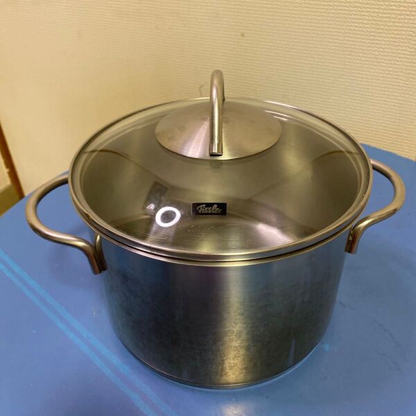 Fissler ステンレススチール 寸胴鍋 20cm4116ガラス蓋付き