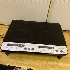 IRIS OHYAMA 2口IHコンロ IHK-W12SP-B 19年製