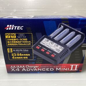 京商ミニッツミニ四駆充放電器AA/AAA Charger X4 Advanced Mini II(ブラック)44324 ハイテック