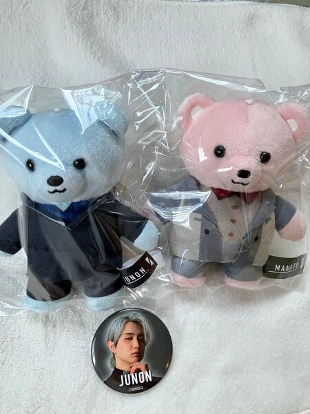 BE:FIRST JUNON MANATO RYOKI クマ ぬいぐるみ JUNON缶バッジ セット