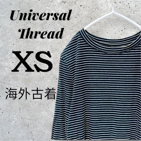 Universal Thread ストライプ 長袖トップス 【XS】春夏 カットソー ボーダー Tシャツ 長袖