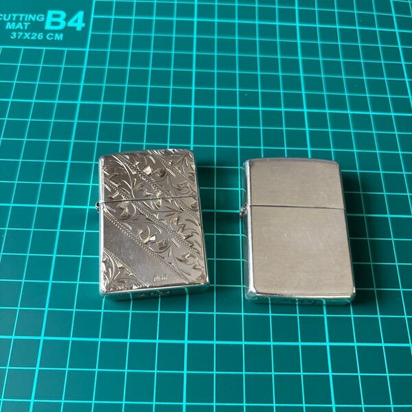 STERLING ZIPPO1996手彫り唐草とスターリングZIPPOセット