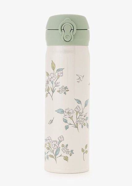 【タグ付き】フラワーアートワンタッチボトル 500ml サーモス ステンレスボトル グリーン