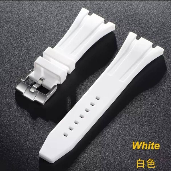 AP用互換腕時計交換用ラバーベルト27㎜用(ホワイト)