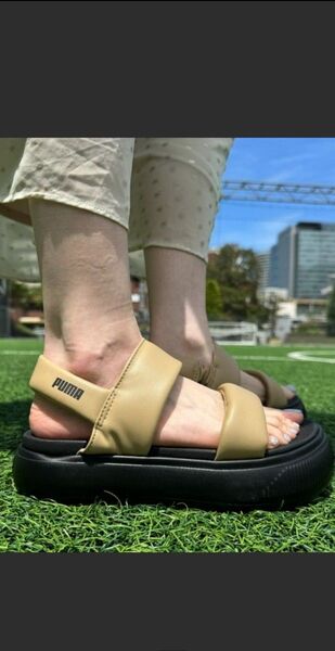 PUMA サンダル ベージュ 23cm 新品未使用 箱ありタグ付き