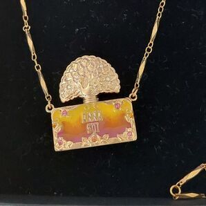 未使用 ANNA SUI ネックレス 香水瓶モチーフ ゴールド